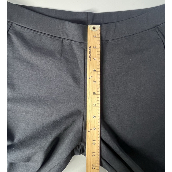 American Giant Ponte Straight Pants Womens Medium Black Pull On Stretch Relaxed - Picture 6 of 11